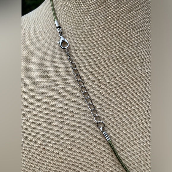 Handmade Honey Yellow Resin Stone Dagger Crystal Amulet Necklace & Tree of Life - Picture 6 of 11